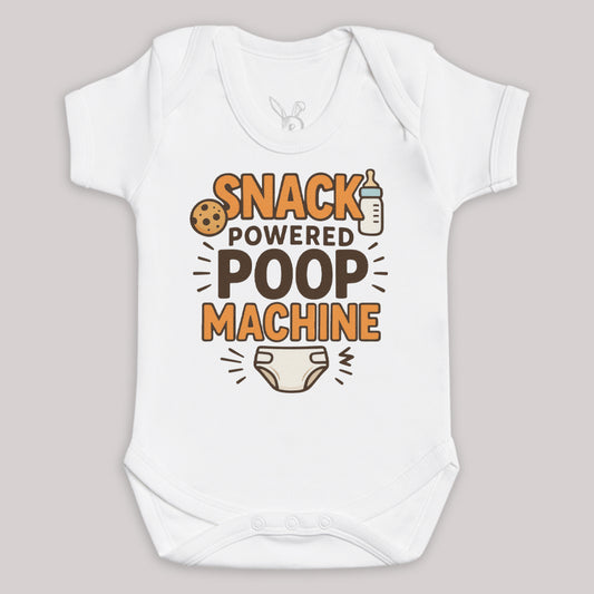 Snack Powered Poop Machine - Baby Bodysuit (Choice of Style)