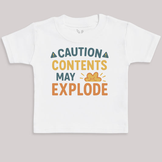 Caution Contents May Explode - Baby Bodysuit (Choice of Style)