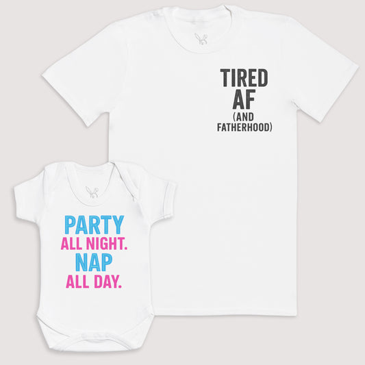 Party All Night Nap All Day - Baby Gift Set - Baby Bodysuit Gift Set