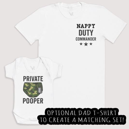 Private Pooper - Baby Gift Set - Baby Bodysuit Gift Set