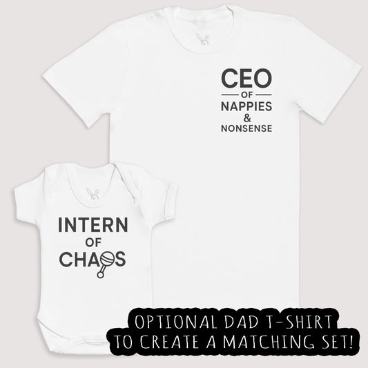 Intern of Chaos - Baby Gift Set - Baby Bodysuit Gift Set