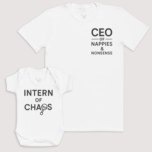 Intern of Chaos - Baby Gift Set - Baby Bodysuit Gift Set