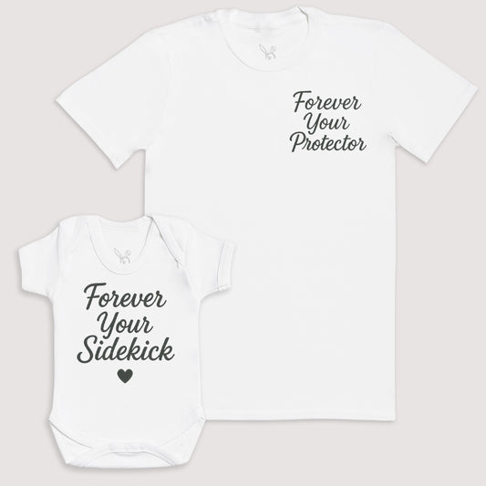 Forever Your Sidekick - Baby Gift Set - Baby Bodysuit Gift Set