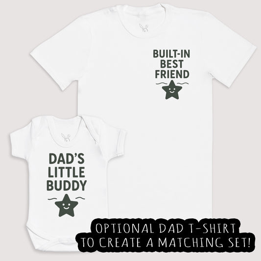 Dad's Little Buddy - Baby Gift Set - Baby Bodysuit Gift Set