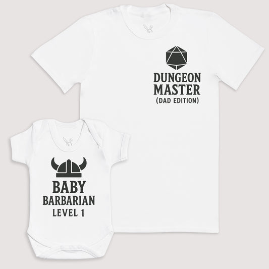 Baby Barbarian Level 1 - Baby Gift Set - Baby Bodysuit Gift Set