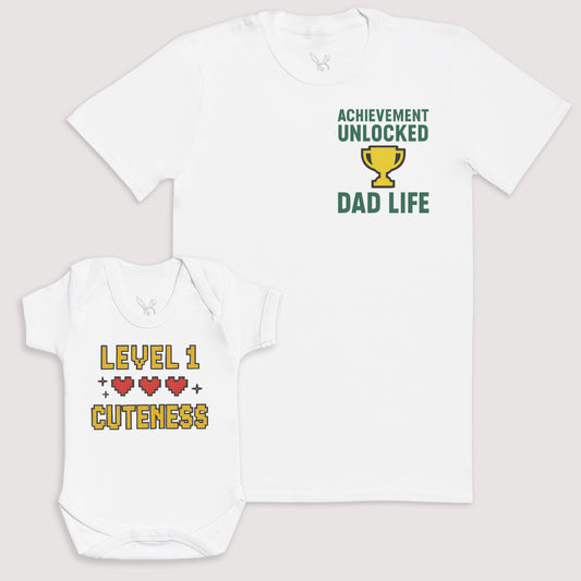 Level 1 Cuteness - Baby Gift Set - Baby Bodysuit Gift Set