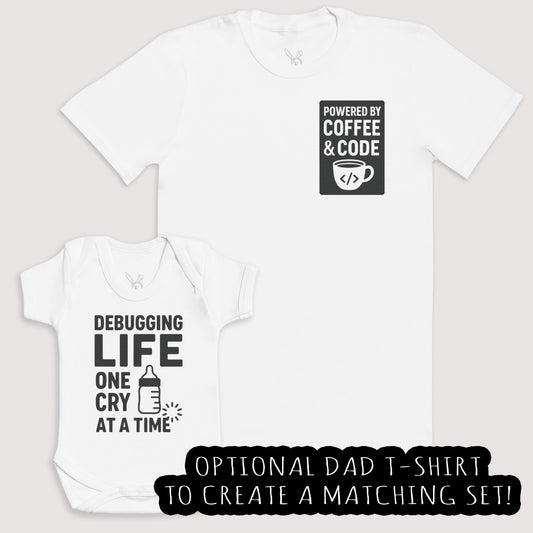 Debugging Life One Cry At A Time - Baby Gift Set - Baby Bodysuit Gift Set
