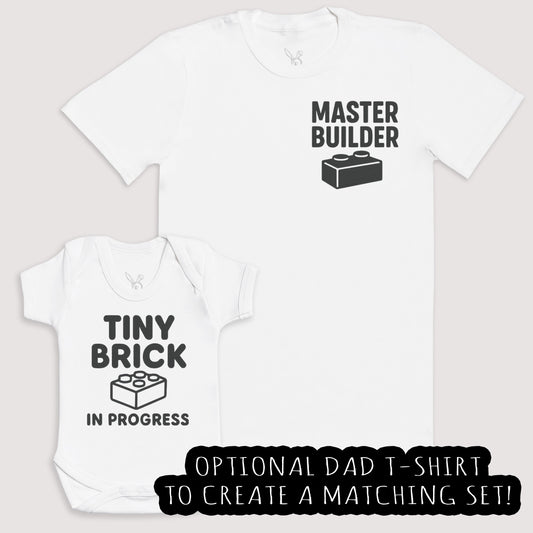 Tiny Brick In Progress - Baby Gift Set - Baby Bodysuit Gift Set
