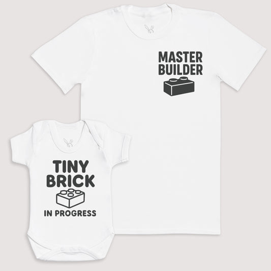 Tiny Brick In Progress - Baby Gift Set - Baby Bodysuit Gift Set