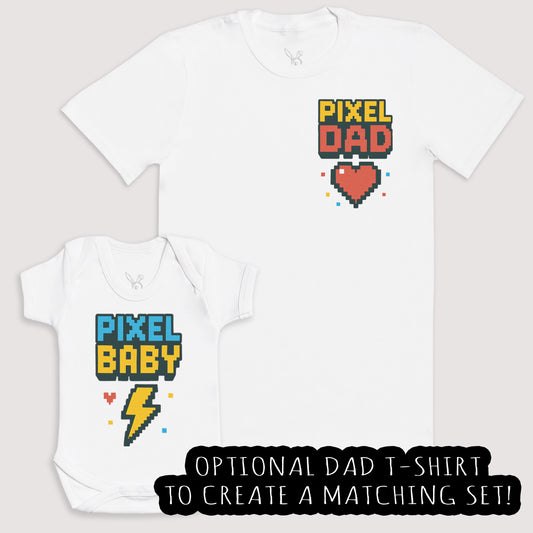 Pixel Baby - Baby Gift Set - Baby Bodysuit Gift Set