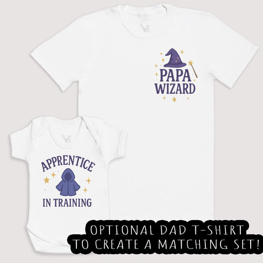 Appretnice Wizard In Training - Baby Gift Set - Baby Bodysuit Gift Set