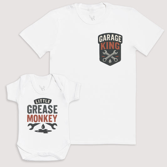 Little Grease Monkey - Baby Gift Set - Baby Bodysuit Gift Set