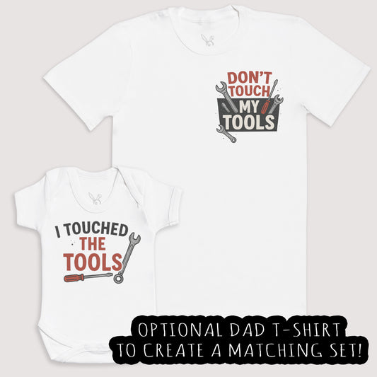 I Touched The Tools - Baby Gift Set - Baby Bodysuit Gift Set