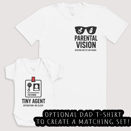 Tiny Agent - Baby Gift Set - Baby Bodysuit Gift Set