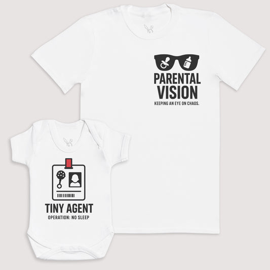 Tiny Agent - Baby Gift Set - Baby Bodysuit Gift Set