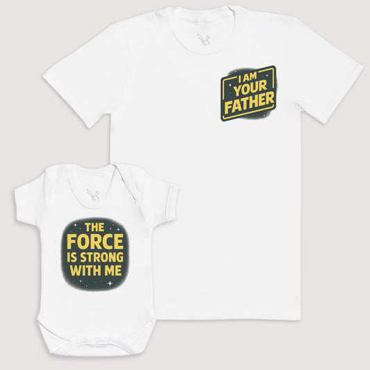 The Force Is Strong With Me - Baby Gift Set - Baby Bodysuit Gift Set
