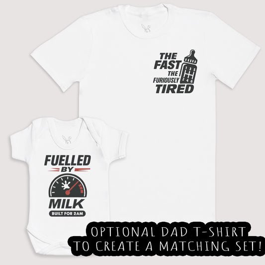 Fuelled By Milk - Baby Gift Set - Baby Bodysuit Gift Set