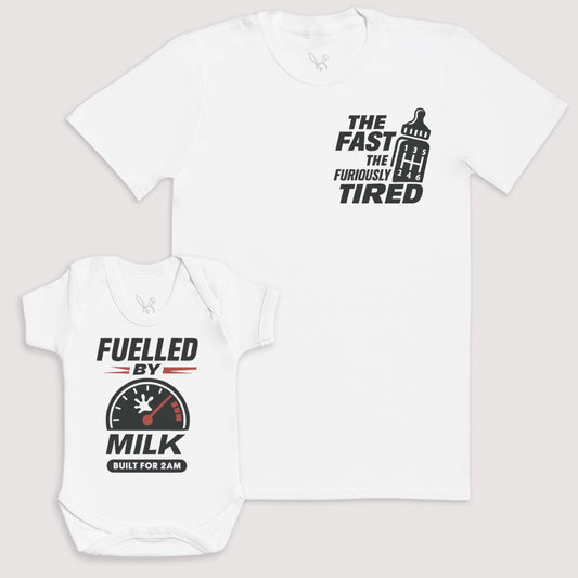 Fuelled By Milk - Baby Gift Set - Baby Bodysuit Gift Set