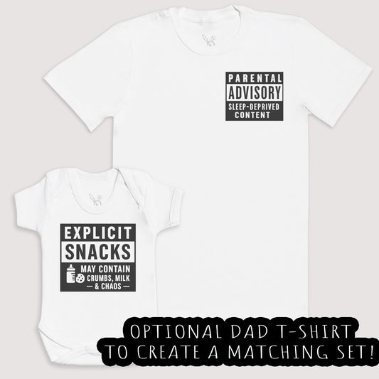Explicit Snacks - Baby Gift Set - Baby Bodysuit Gift Set