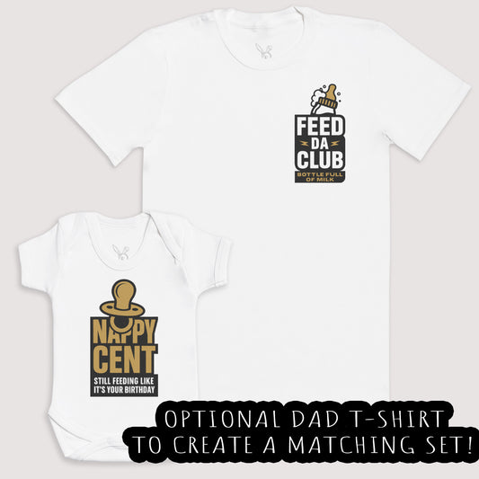 Nappy Cent - Baby Gift Set - Baby Bodysuit Gift Set