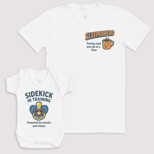 Sidekick In Training - Baby Gift Set - Baby Bodysuit Gift Set