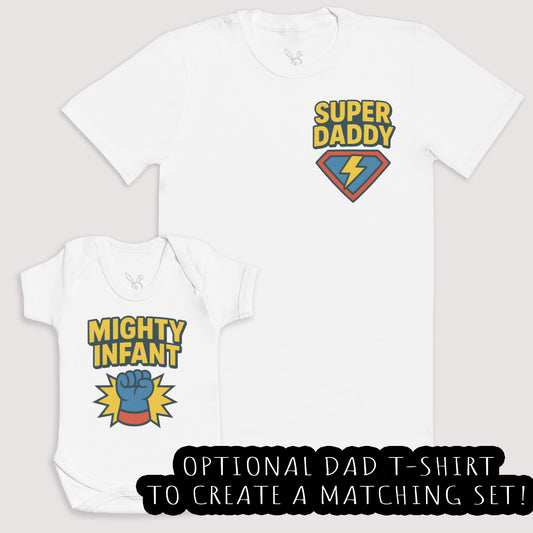 Mighty Infant - Baby Gift Set - Baby Bodysuit Gift Set