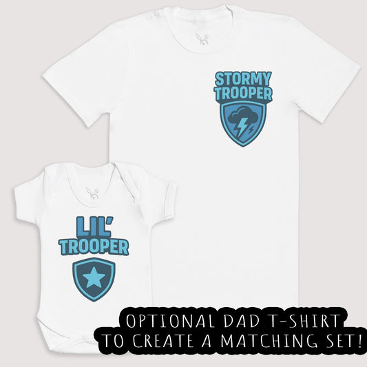 Lil' Trooper - Baby Gift Set - Baby Bodysuit Gift Set