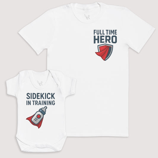 Sidekick In Training - Baby Gift Set - Baby Bodysuit Gift Set