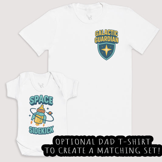 Space Sidekick - Baby Gift Set - Baby Bodysuit Gift Set