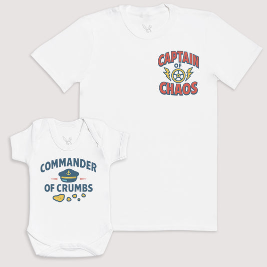 Commander of Crumbs - Baby Gift Set - Baby Bodysuit Gift Set