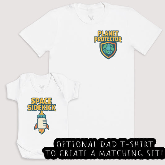 Space Sidekick - Baby Gift Set - Baby Bodysuit Gift Set