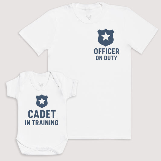 Cadet In Training - Baby Gift Set - Baby Bodysuit Gift Set