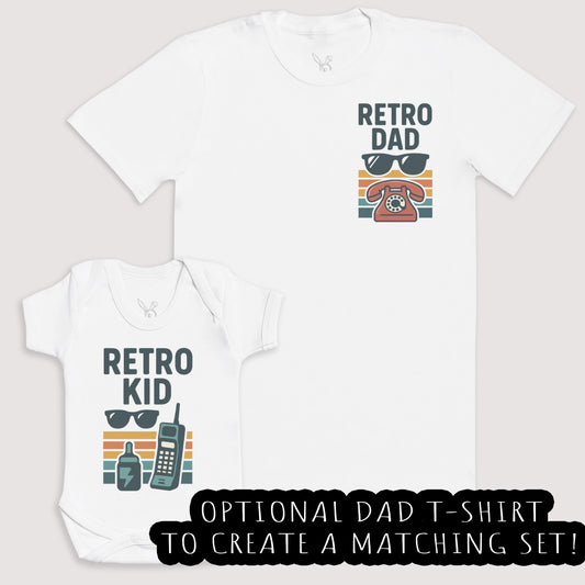 Retro Kid - Baby Gift Set - Baby Bodysuit Gift Set