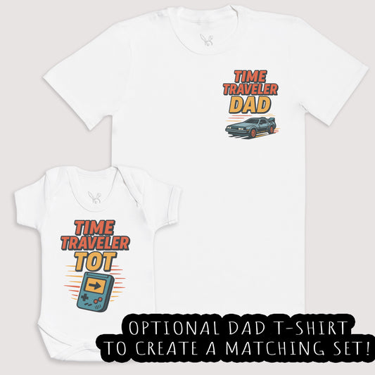 Time Traveler Tot - Baby Gift Set - Baby Bodysuit Gift Set
