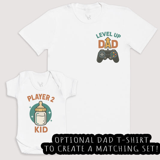Player 2 Kid - Baby Gift Set - Baby Bodysuit Gift Set