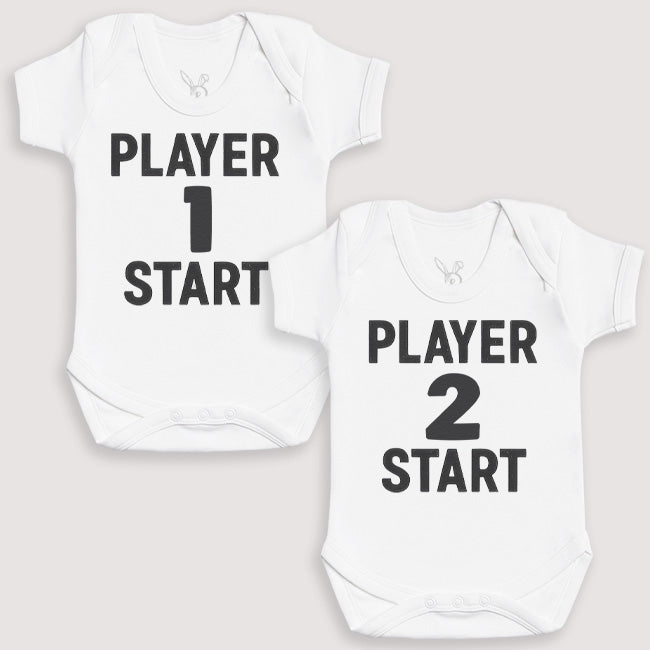 Player 1 Player 2 Start - Baby Gift Set - Baby Bodysuit Gift Set