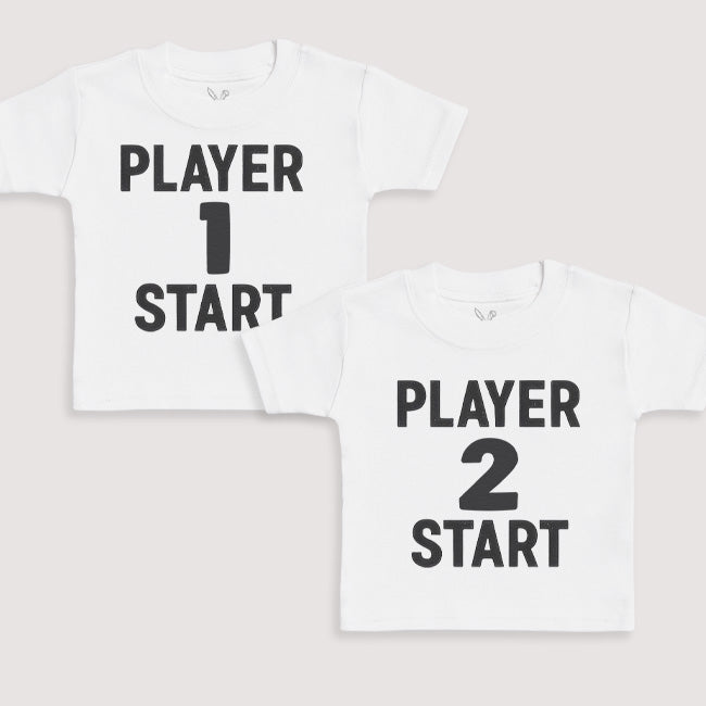 Player 1 Player 2 Start - Baby Gift Set - Baby Bodysuit Gift Set