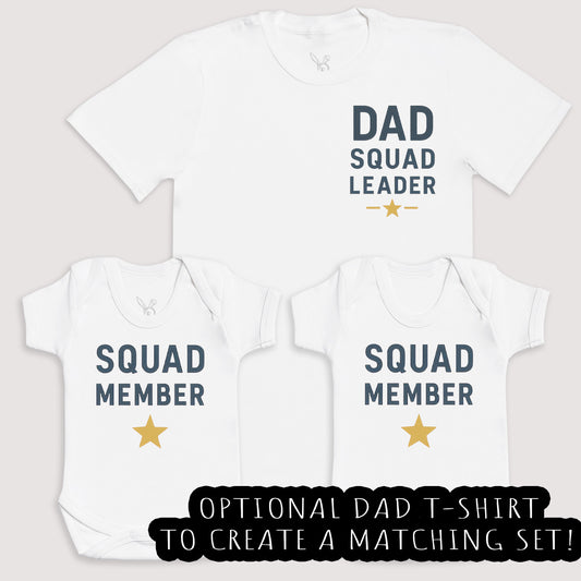 Squad Members - Baby Gift Set - Baby Bodysuit Gift Set