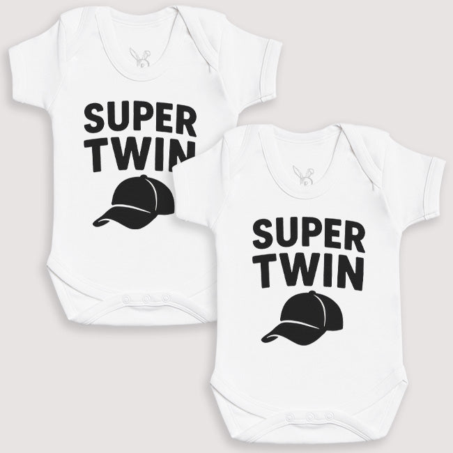 Super Twins - Baby Gift Set - Baby Bodysuit Gift Set