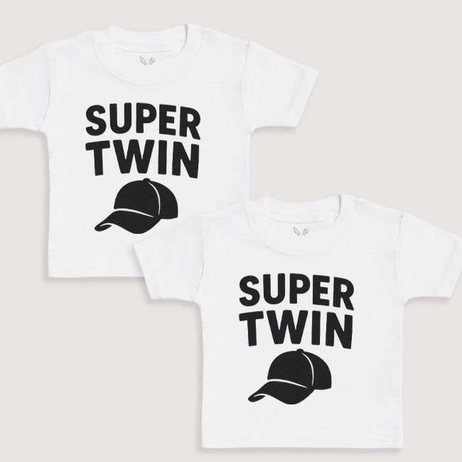 Super Twins - Baby Gift Set - Baby Bodysuit Gift Set