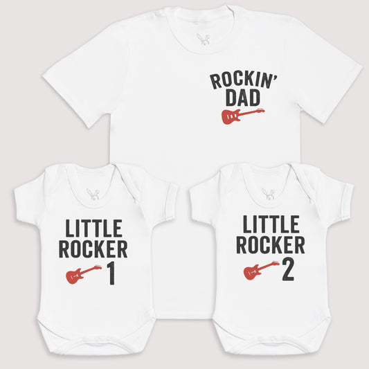 Little Rocker 1 Little Rocker 2 - Baby Gift Set - Baby Bodysuit Gift Set