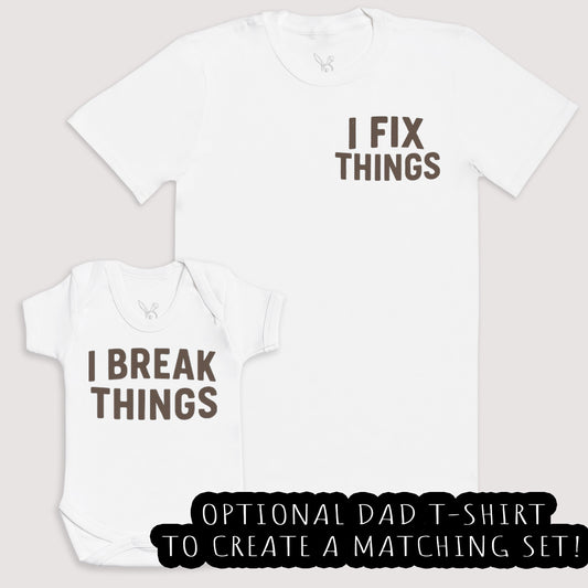 I Break Things - Baby Gift Set - Baby Bodysuit Gift Set