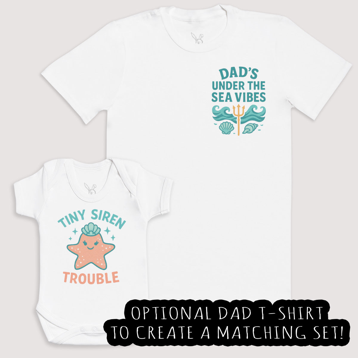 Tiny Siren Trouble - Baby Gift Set - Baby Bodysuit Gift Set