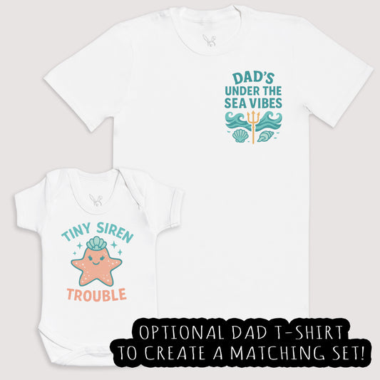 Tiny Siren Trouble - Baby Gift Set - Baby Bodysuit Gift Set