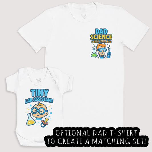 Tiny Lab Assistant - Baby Gift Set - Baby Bodysuit Gift Set