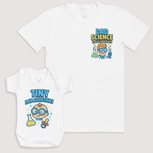 Tiny Lab Assistant - Baby Gift Set - Baby Bodysuit Gift Set