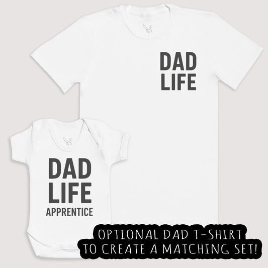 Dad Life Apprentice - Baby Gift Set - Baby Bodysuit Gift Set