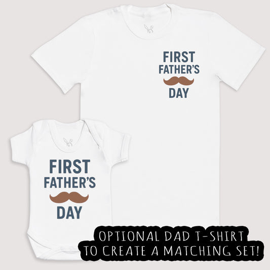First Father's Day - Baby Gift Set - Baby Bodysuit Gift Set