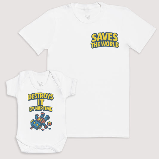 Destroys It By Naptime - Baby Gift Set - Baby Bodysuit Gift Set