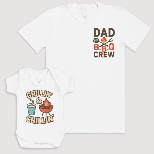 Grillin' Chillin' - Baby Gift Set - Baby Bodysuit Gift Set